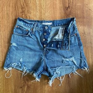 Levi’s Wedgie High-rise Denim Shorts